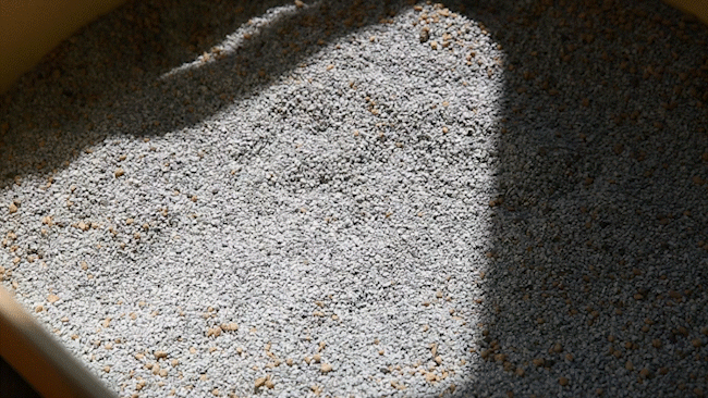 猫砂に消臭猫砂を添加している